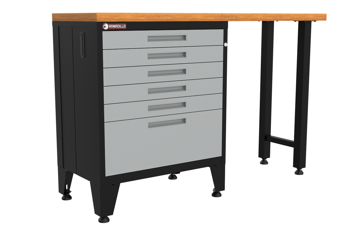 2-Piece Garage Cabinet Storage and Organization Set with Levelers in Grey