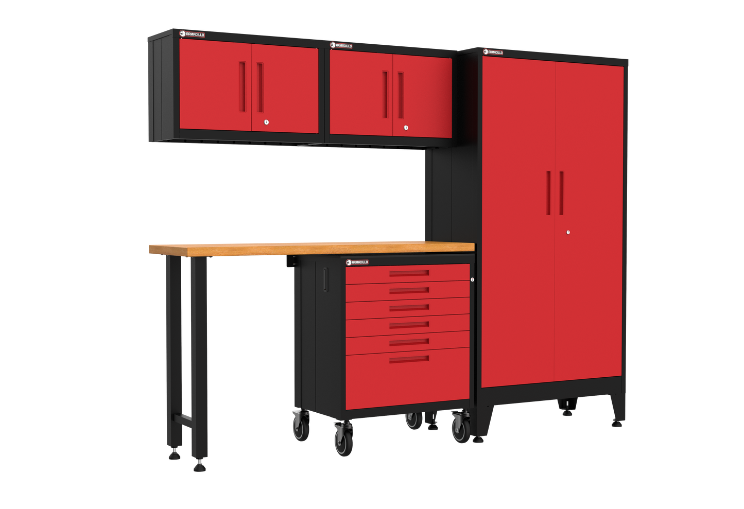 5-Piece Set with Wheels - Red (14R)