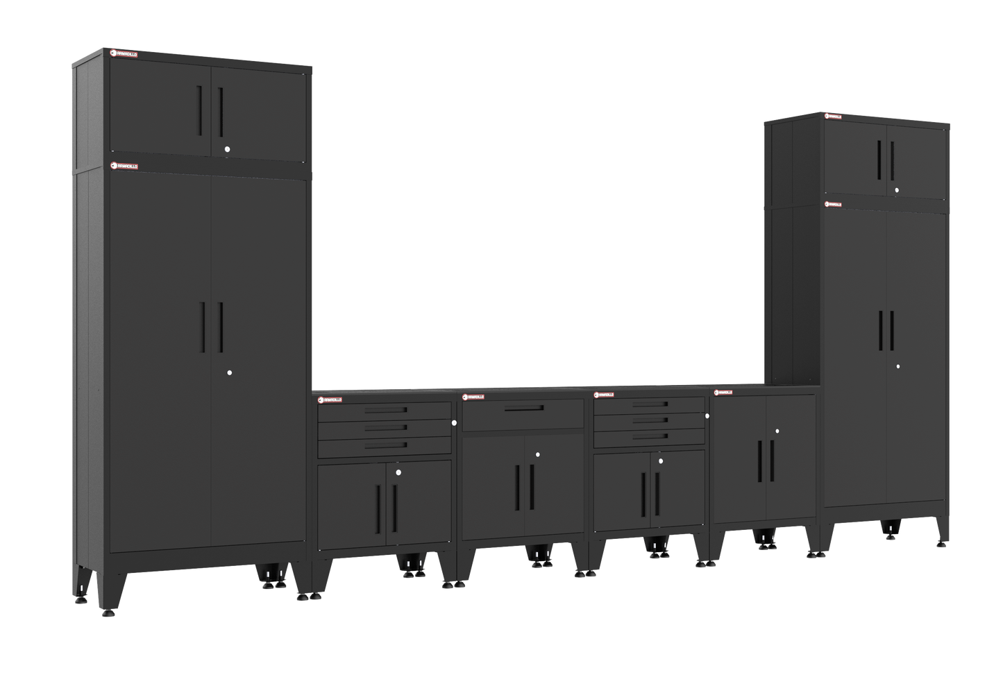 8-Piece Garage Cabinet Storage and Organization Set in Black