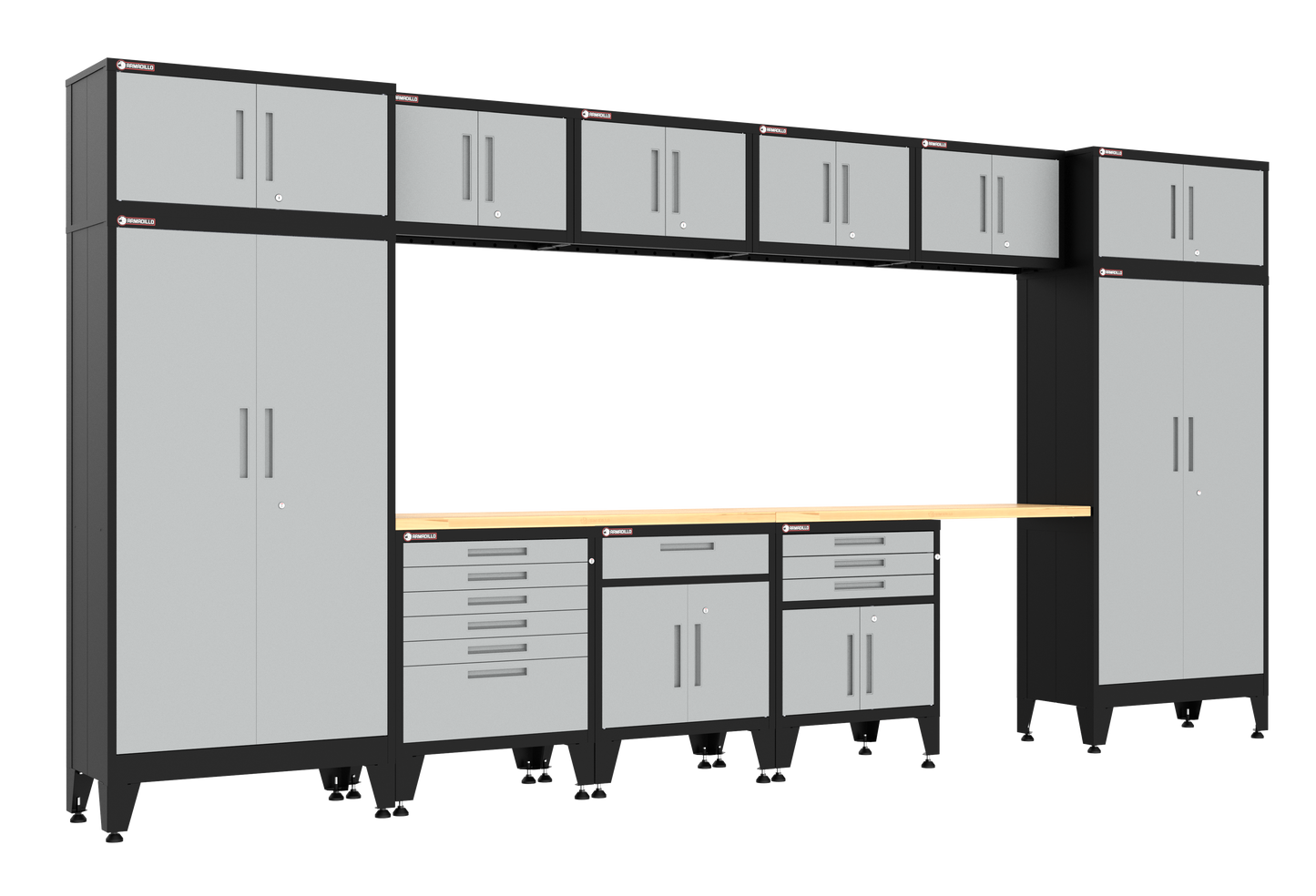 13-Piece Garage Cabinet Storage and Organization Set in Grey