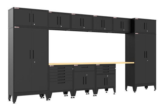 13-Piece Garage Cabinet Storage and Organization Set in Black