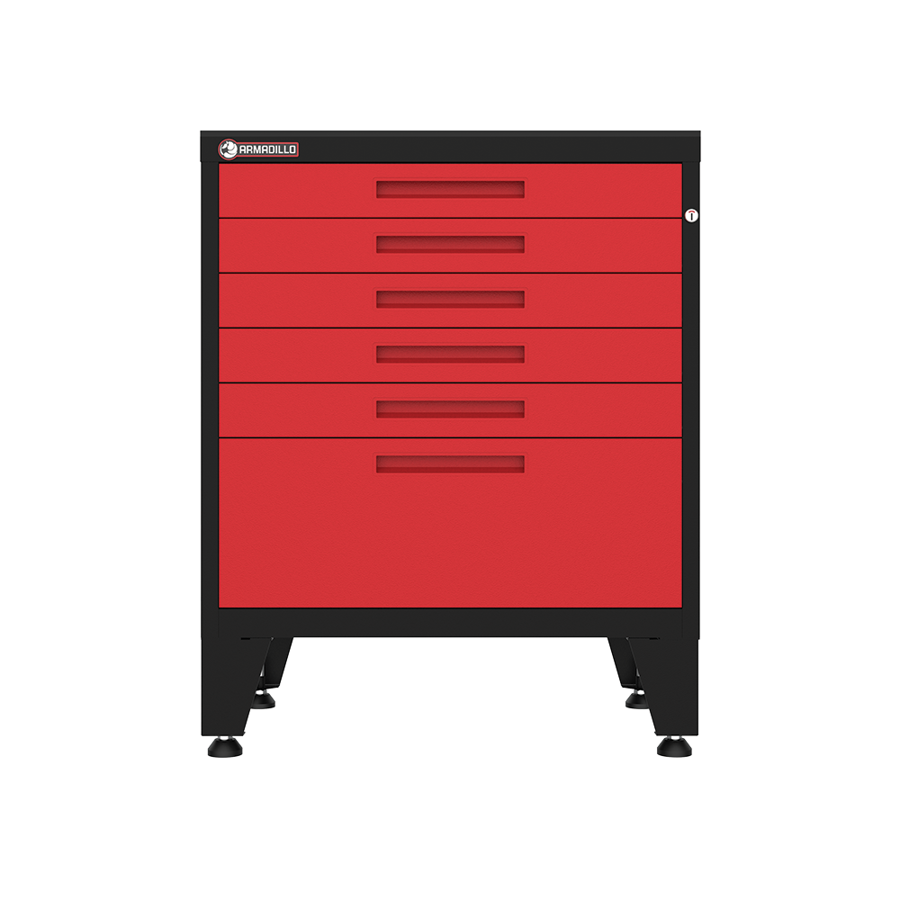 6-Drawer Garage Tool Cabinet in Red