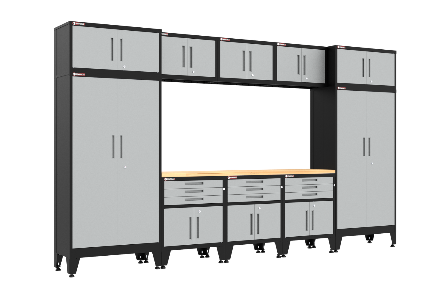 11-Piece Garage Cabinet Storage and Organization Set in Grey