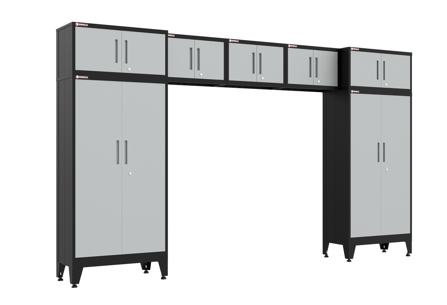 7-Piece Garage Cabinet Storage and Organization Set in Grey