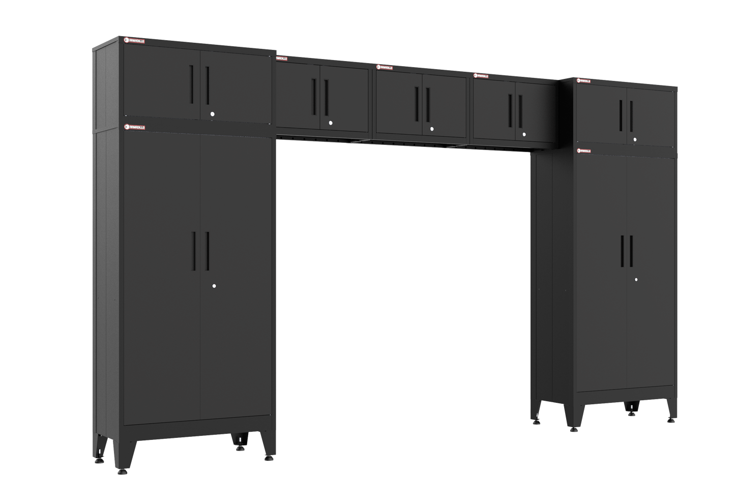 7-Piece Garage Cabinet Storage and Organization Set in Black