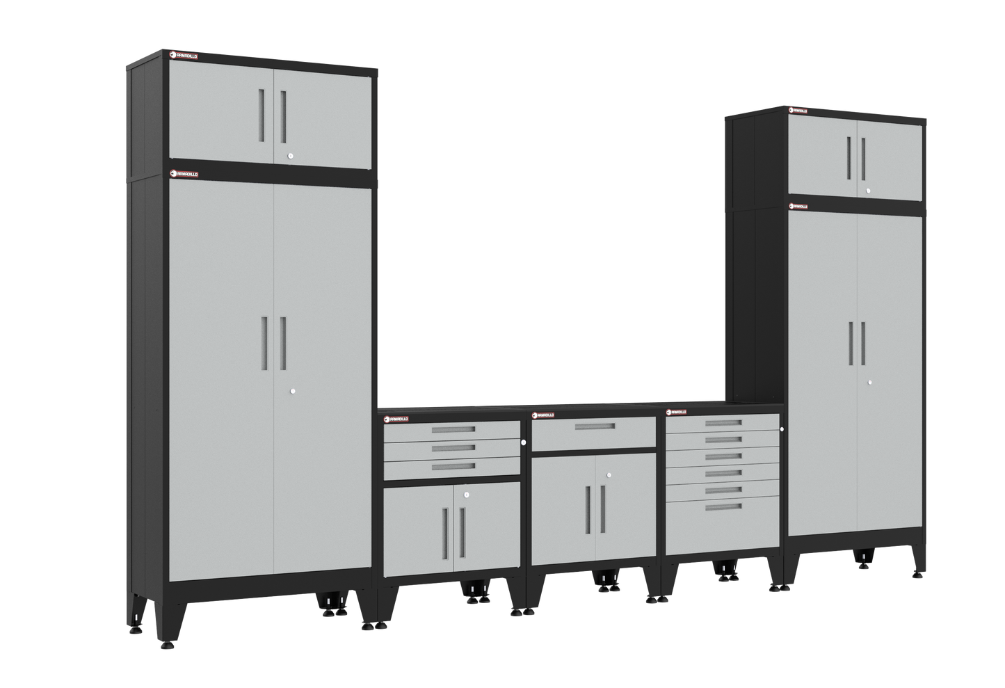 7-Piece Garage Cabinet Storage and Organization Set in Grey