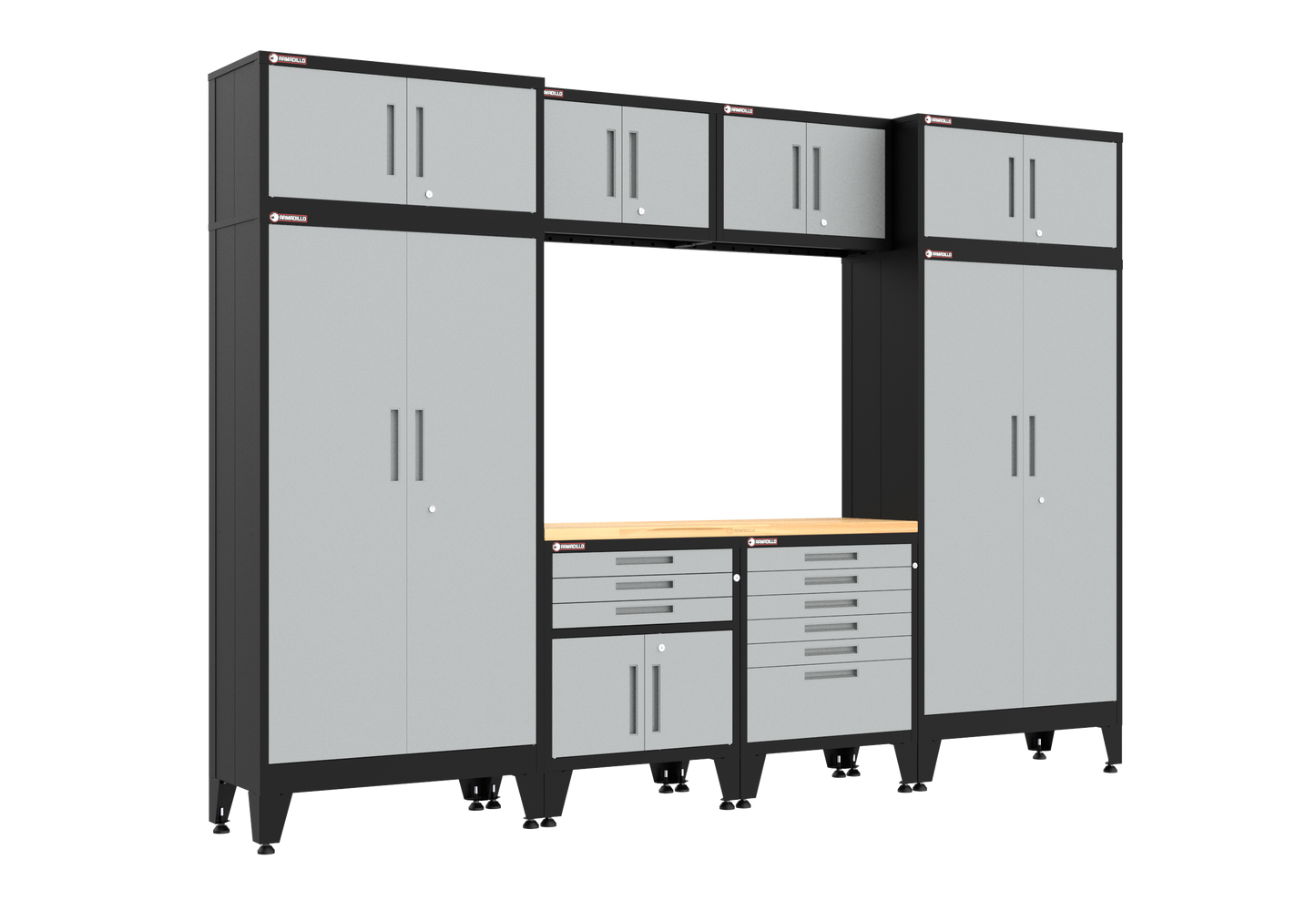 9-Piece Garage Cabinet Storage and Organization Set in Grey