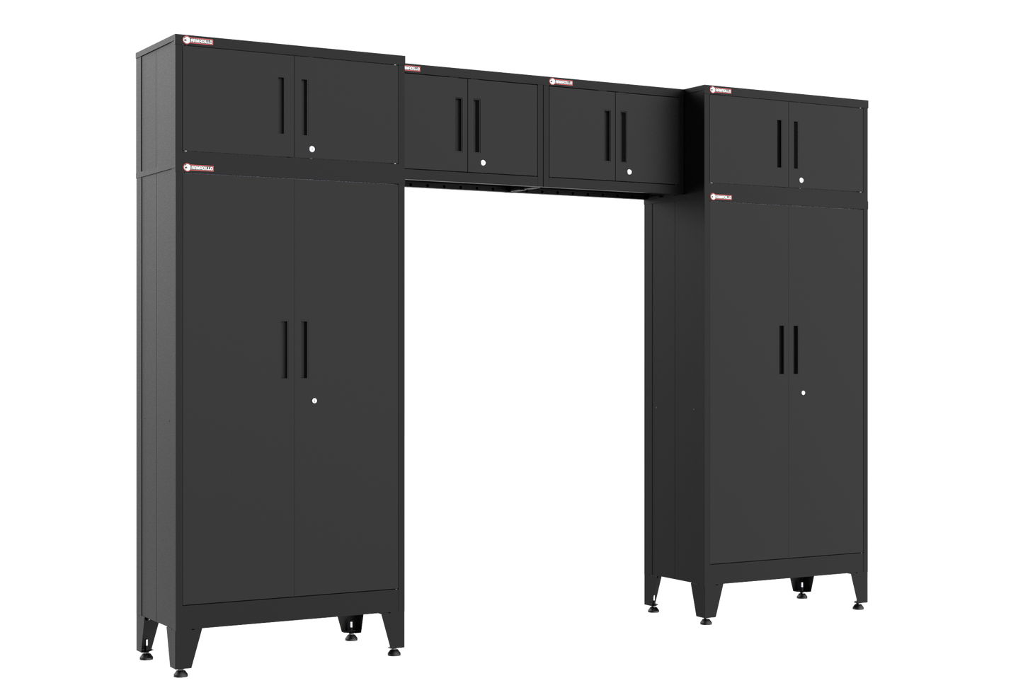 6-Piece Garage Cabinet Storage and Organization Set in Black