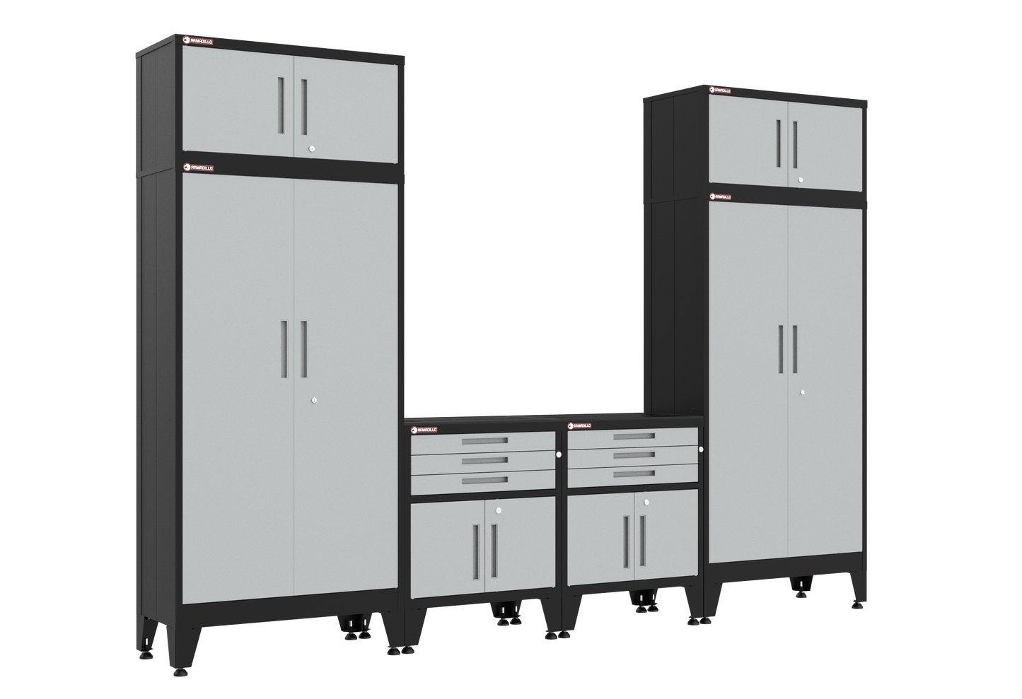 6-Piece Garage Cabinet Storage and Organization Set in Grey