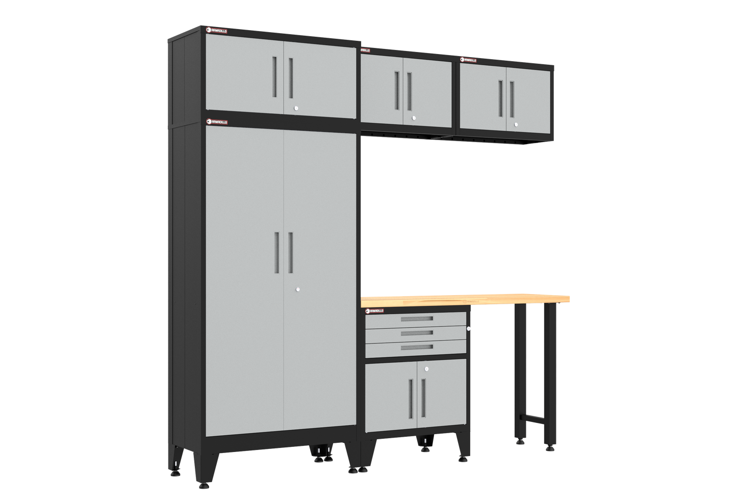 6-Piece Garage Cabinet Storage and Organization Set in Grey