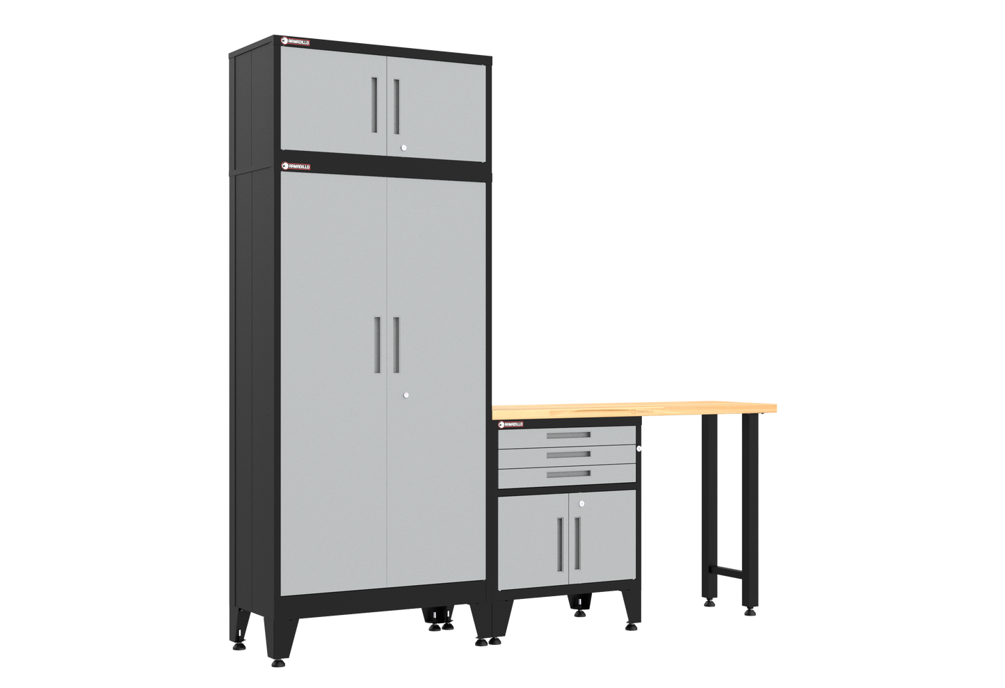 4-Piece Garage Cabinet Storage and Organization Set in Grey