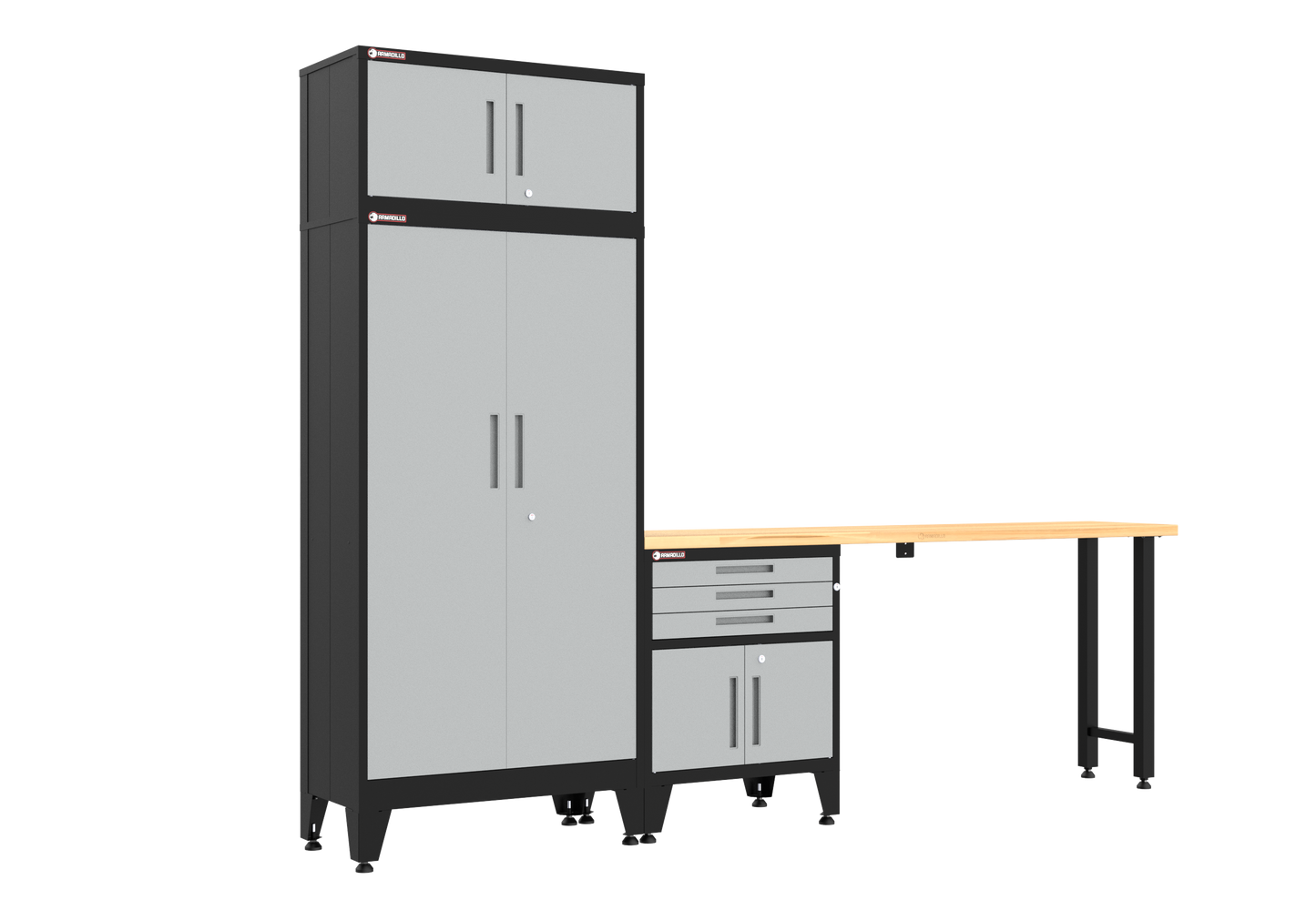 4-Piece Garage Cabinet Storage and Organization Set in Grey