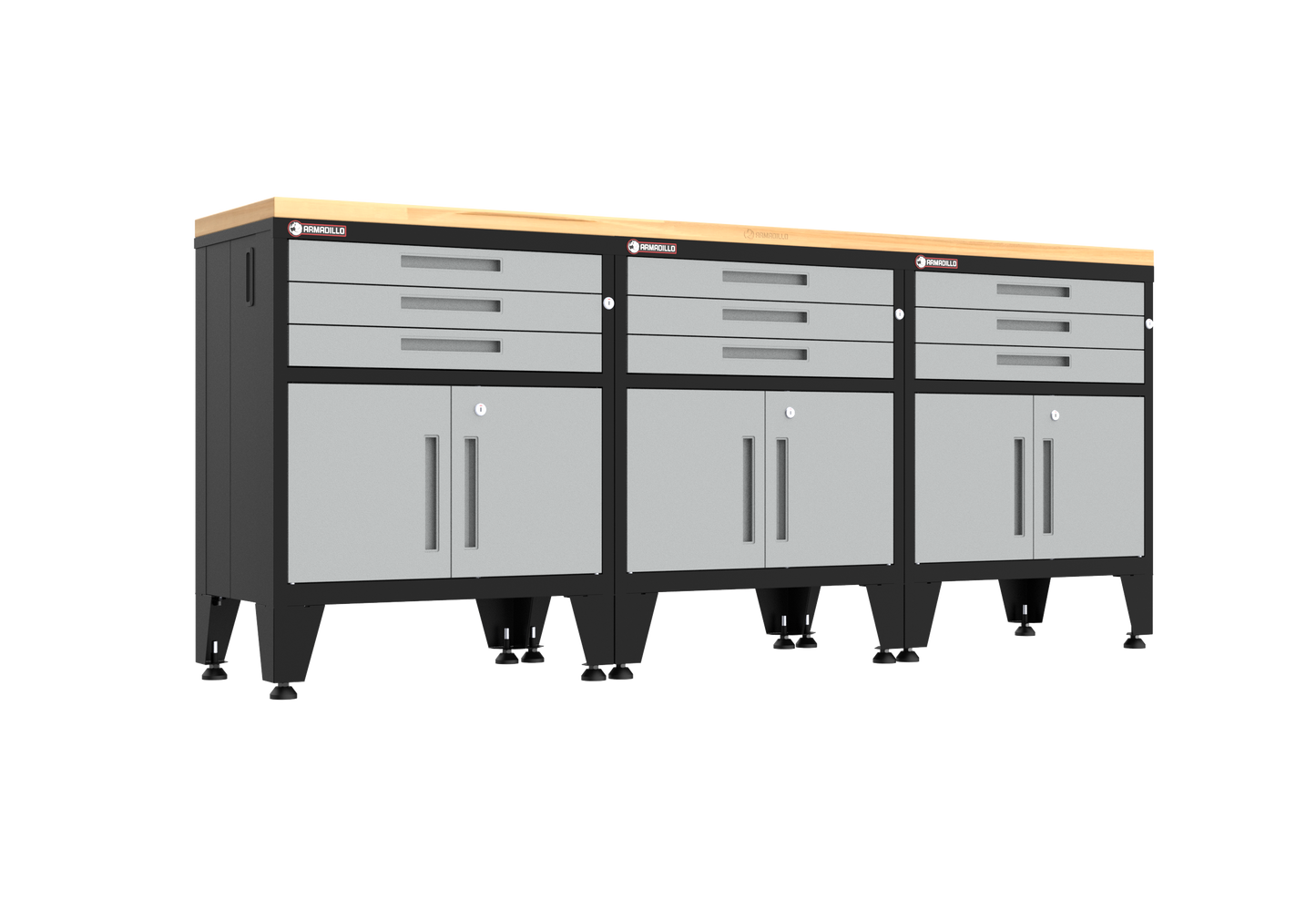 4-Piece Garage Cabinet Storage and Organization Set in Grey