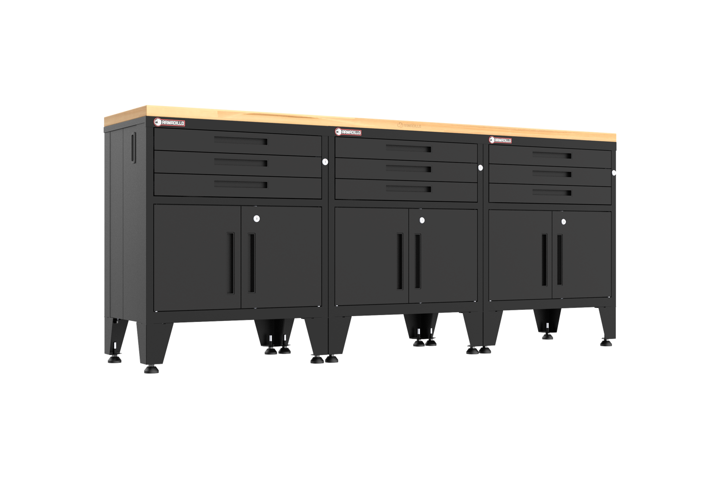 4-Piece Garage Cabinet Storage and Organization Set in Black