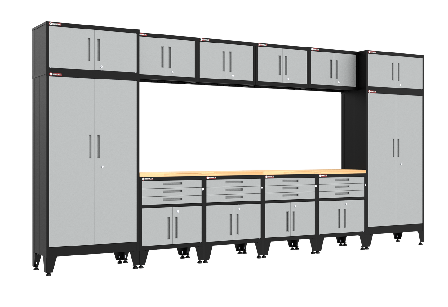 14-Piece Garage Cabinet Storage and Organization Set in Grey