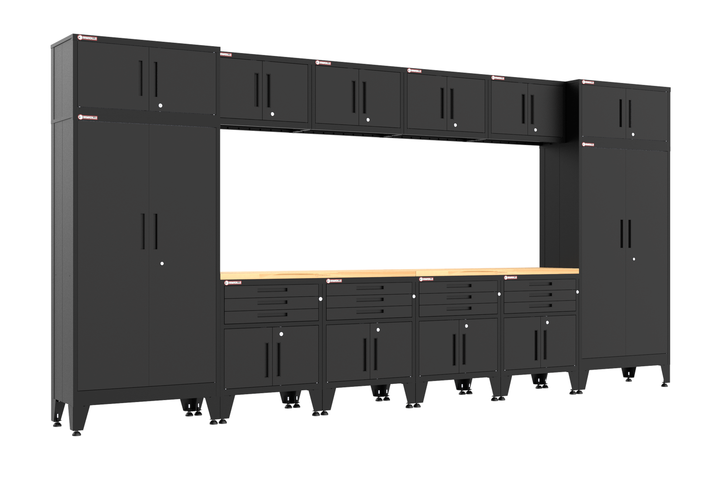 14-Piece Garage Cabinet Storage and Organization Set in Black