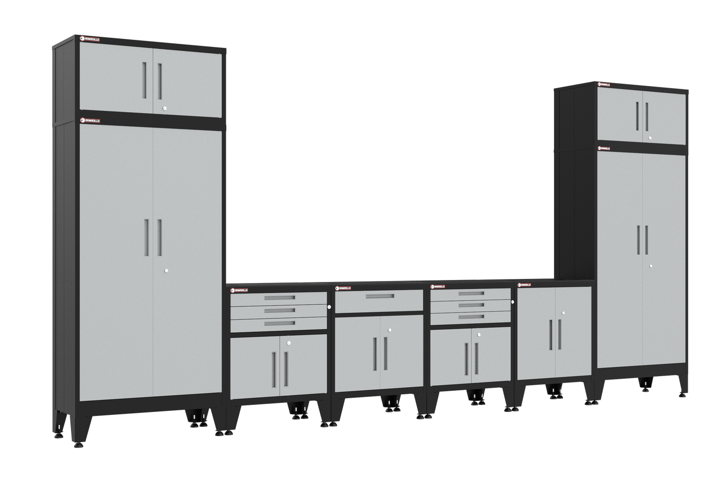 8-Piece Garage Cabinet Storage and Organization Set in Grey
