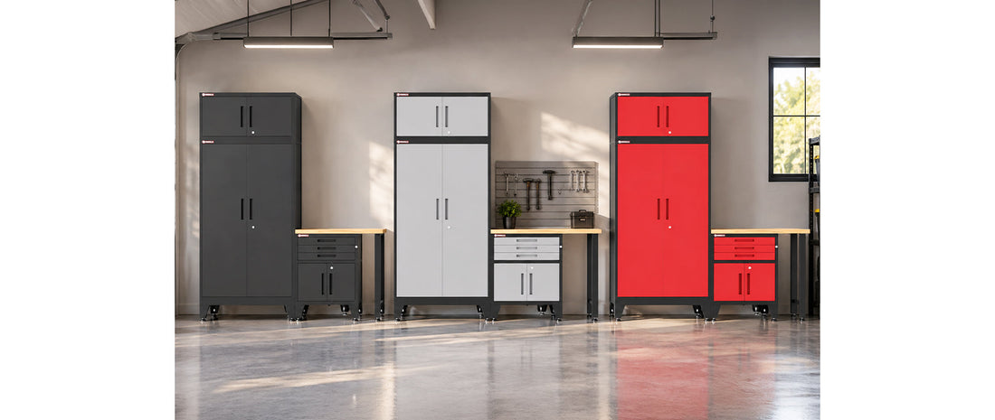 Black, Gray, or Red Garage Cabinets: How to Choose a Finish