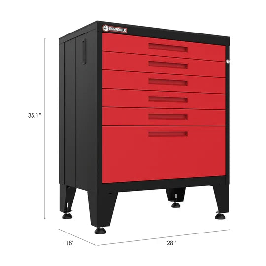 Red Individual Garage Cabinets