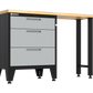 2-Piece Garage Cabinet Storage and Organization Set with Levelers in Grey