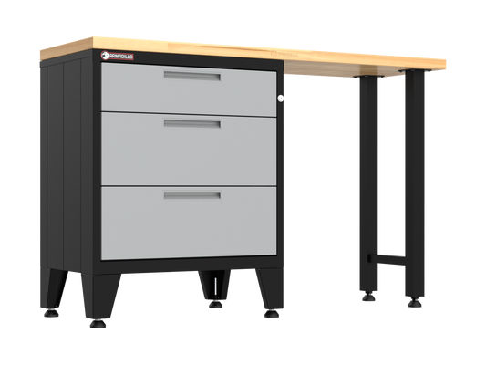 2-Piece Garage Cabinet Storage and Organization Set with Levelers in Grey