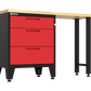 2-Piece Garage Cabinet Storage and Organization Set with Levelers in Red