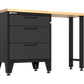 2-Piece Garage Cabinet Storage and Organization Set with Levelers in Black