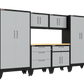 7-Piece Garage Cabinet Storage and Organization Set with Levelers in Gray