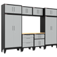 9-Piece Garage Cabinet Storage and Organization Set with Levelers in Gray