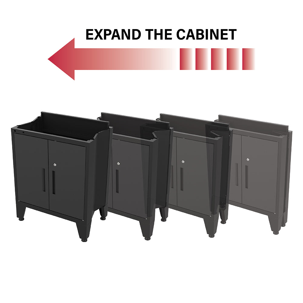 2-Door Garage Storage Cabinet in Black