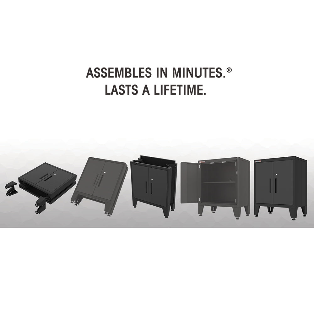 2-Door Garage Storage Cabinet in Black