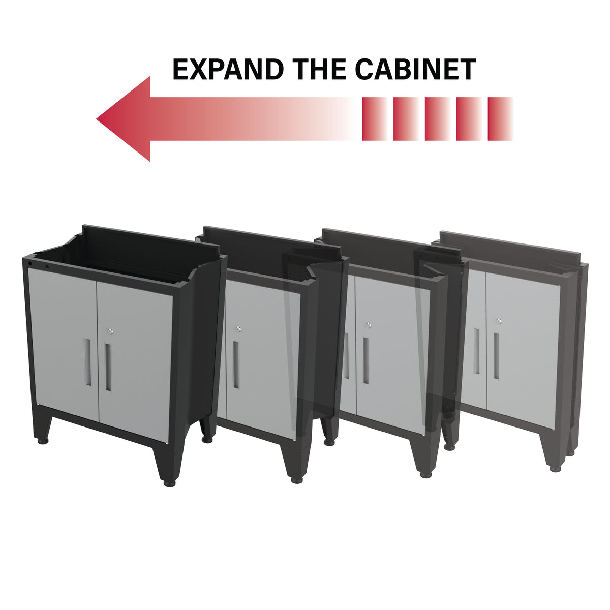 2-Door Garage Storage Cabinet in Gray