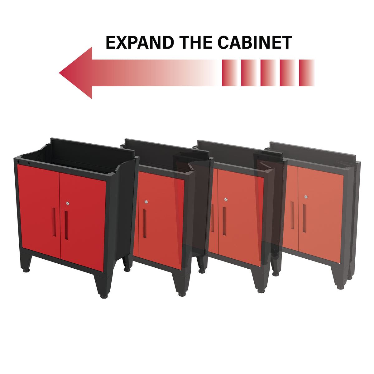 2-Door Garage Storage Cabinet in Red