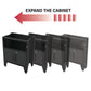 3-Drawer 2-Door Garage Storage Cabinet in Black