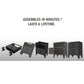 3-Drawer 2-Door Garage Storage Cabinet in Black