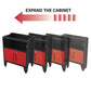 3-Drawer 2-Door Garage Storage Cabinet in Red