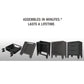 3-Drawer Garage Storage Cabinet in Black