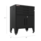 3-Drawer 2-Door Garage Storage Cabinet in Black