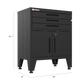 3-Drawer 2-Door Garage Storage Cabinet in Black