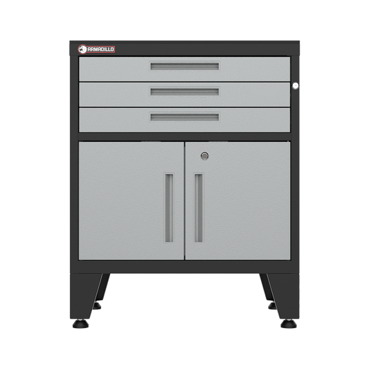 3-Drawer 2-Door Garage Storage Cabinet in Gray