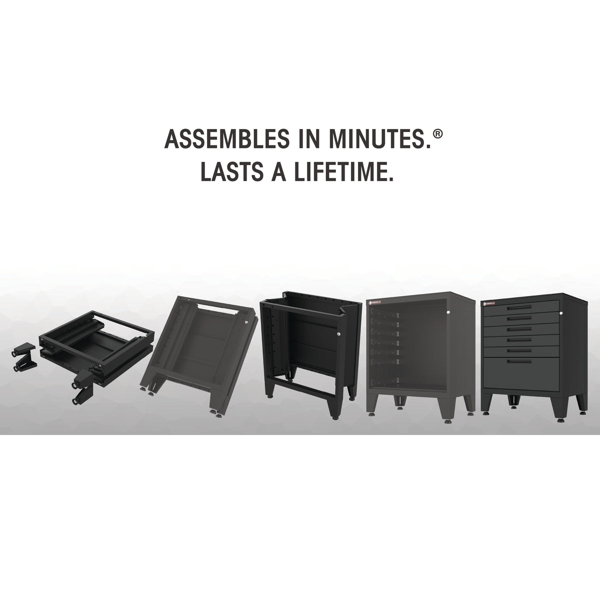 6-Drawer Garage Tool Cabinet in Black