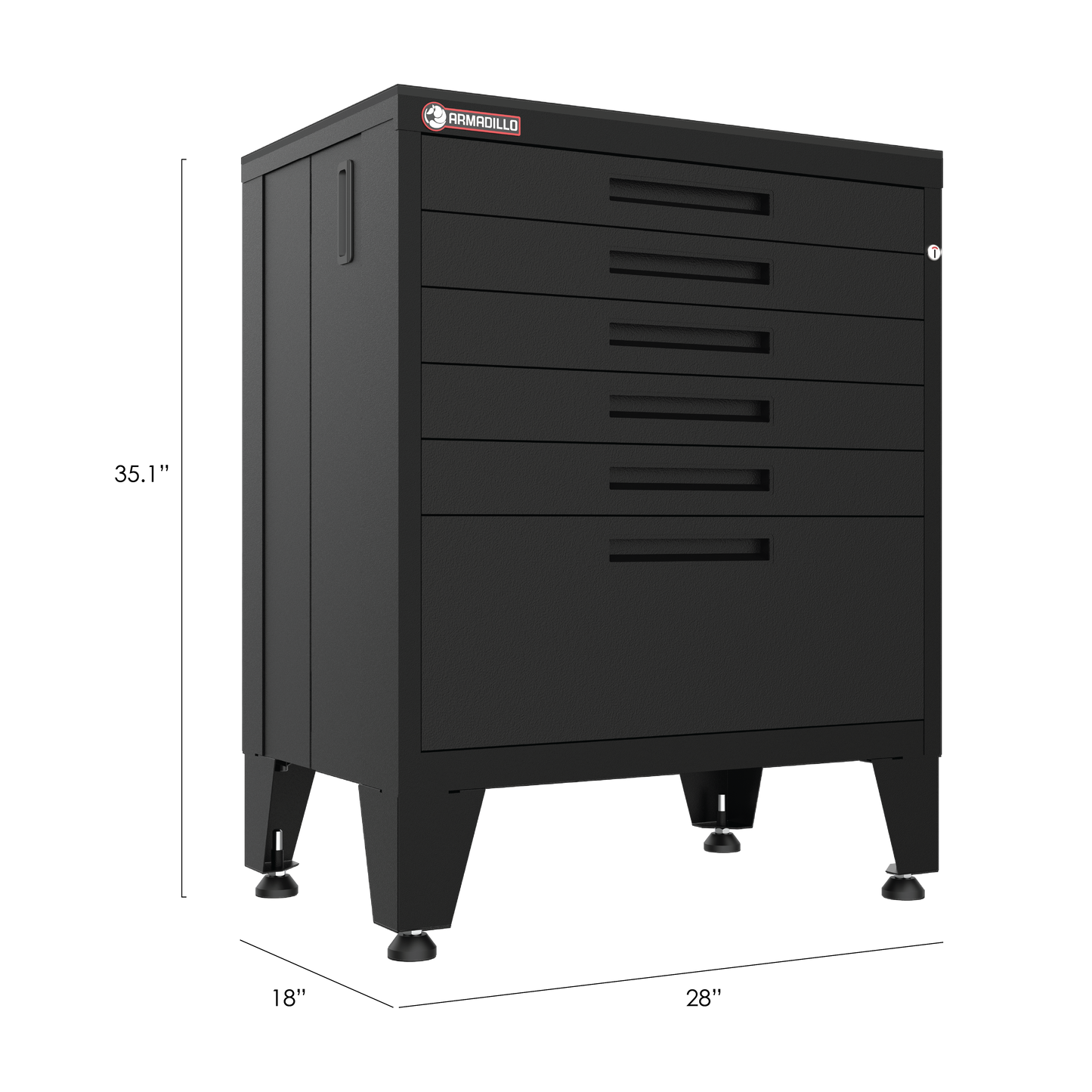 6-Drawer Garage Tool Cabinet in Black