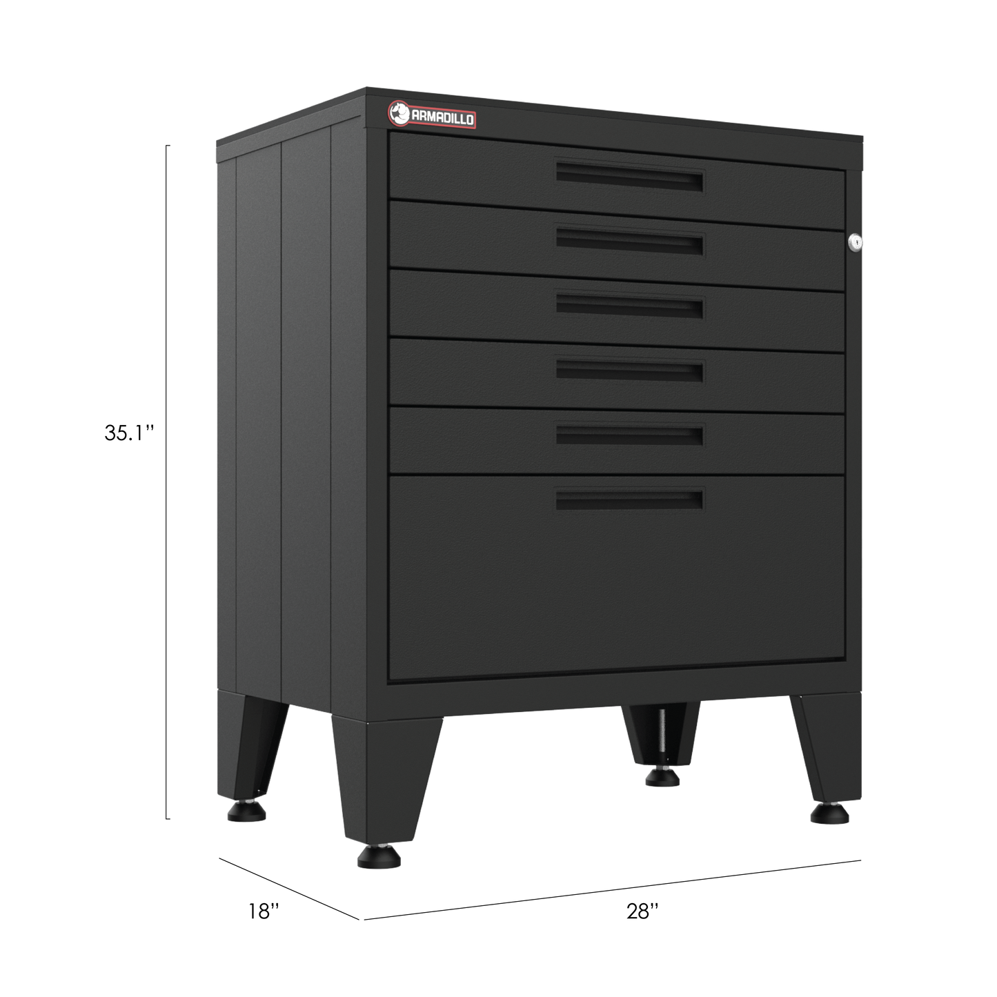 6-Drawer Garage Tool Cabinet in Black