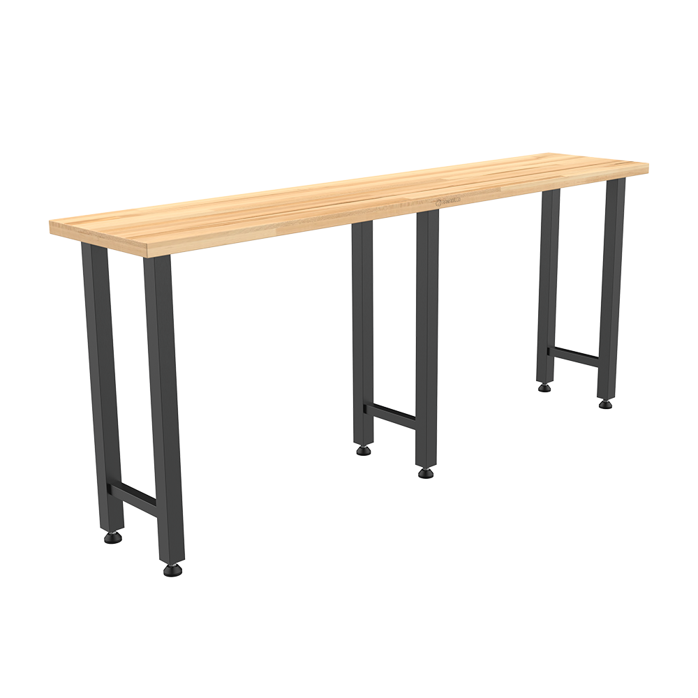 84-inch Solid Wood Garage Workbench – Armadillo Tough