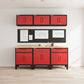 2-Door Garage Storage Cabinet in Red