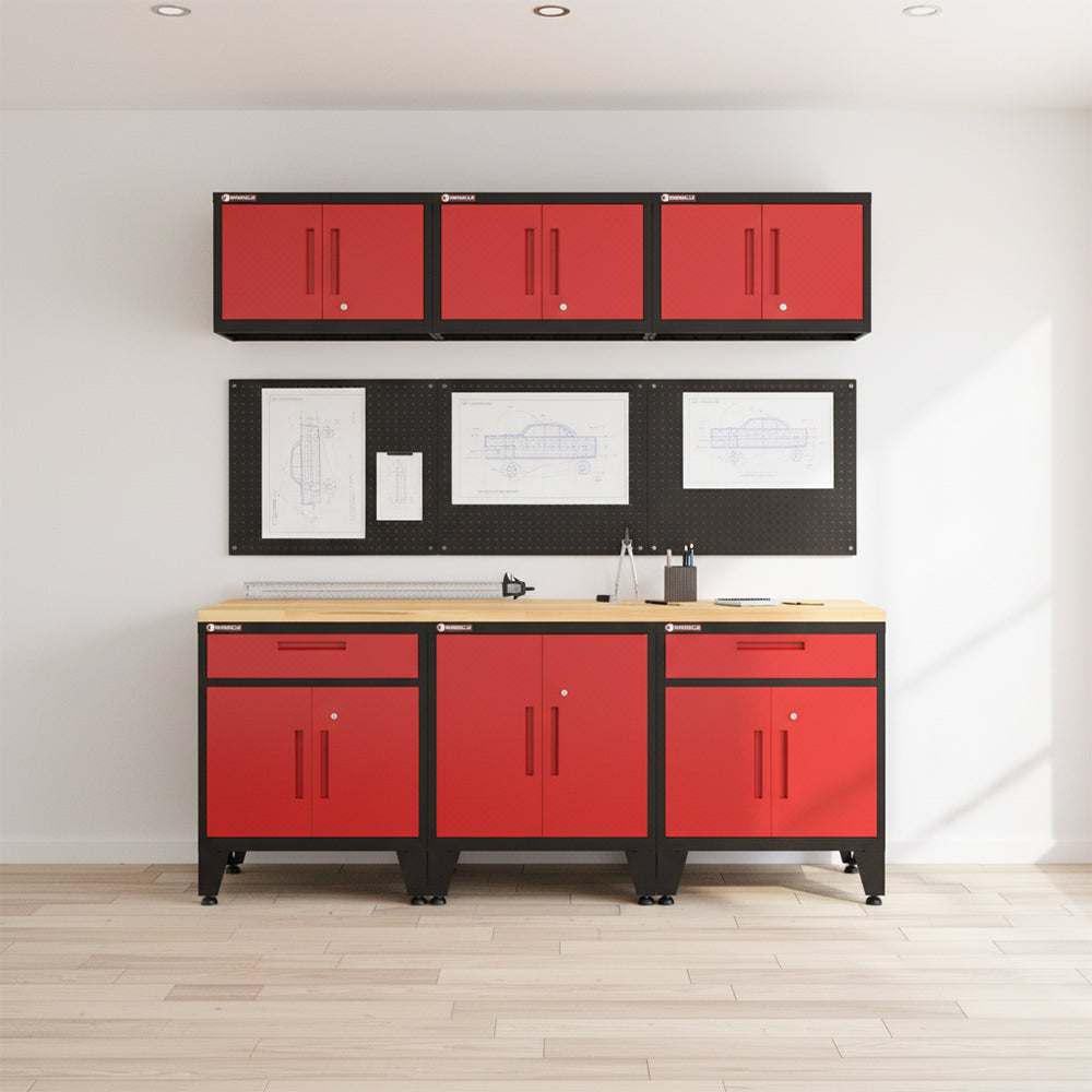2-Door Garage Storage Cabinet in Red