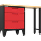 2-Piece Garage Cabinet Storage and Organization Set with Levelers in Red