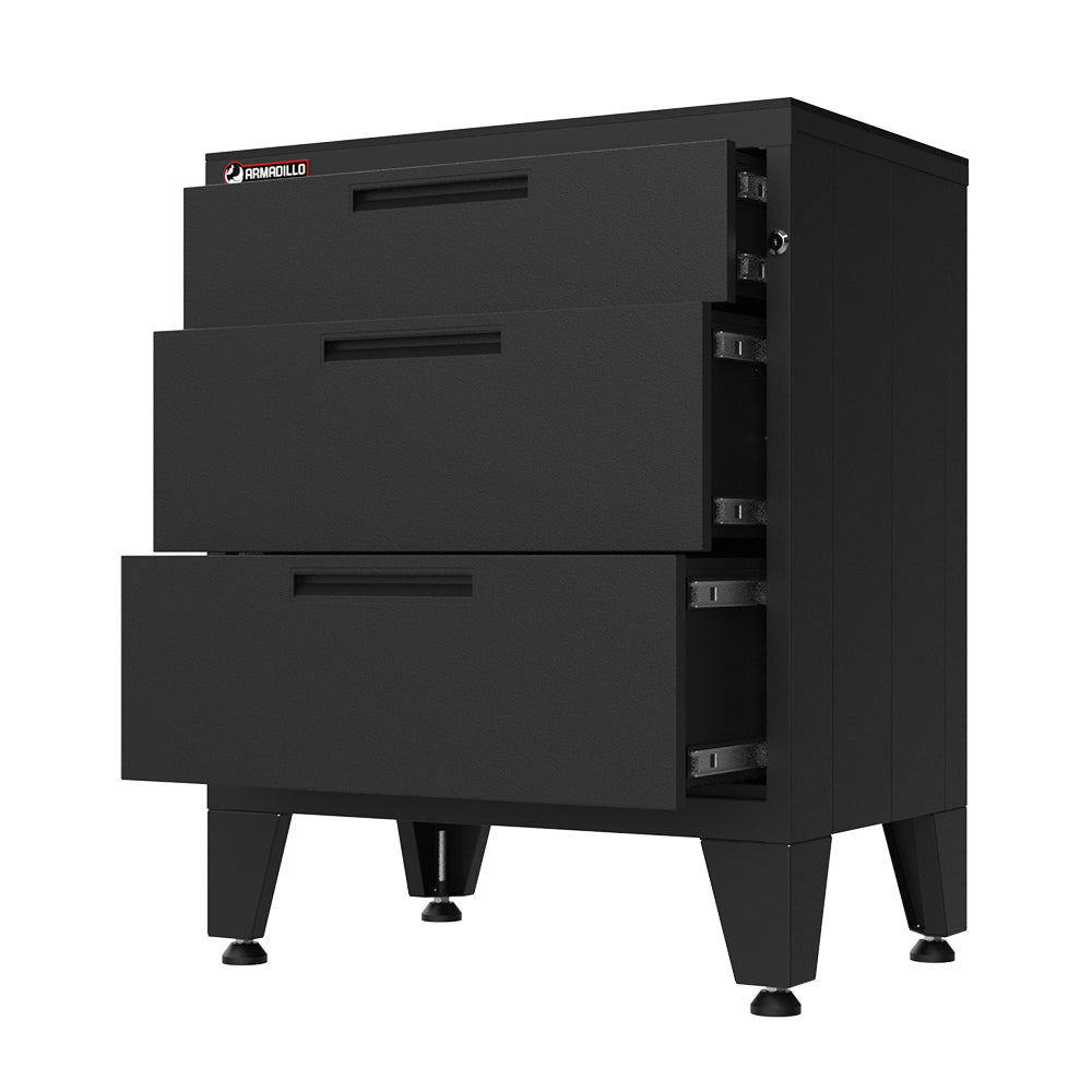 3-Drawer Garage Storage Cabinet in Black