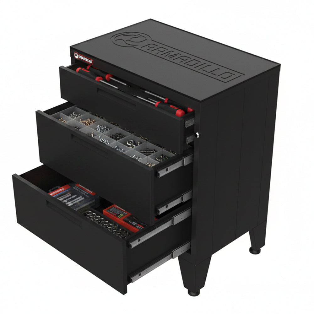 3-Drawer Garage Storage Cabinet in Black
