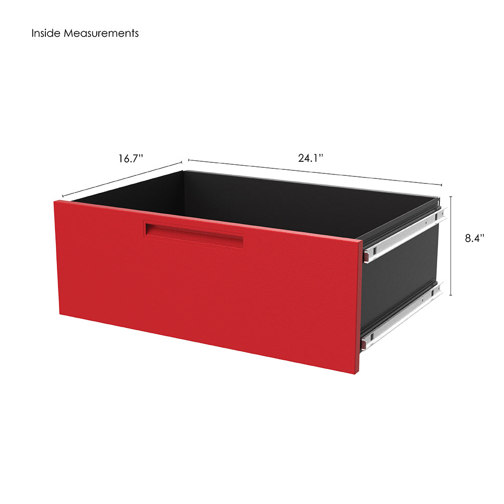 3-Drawer Garage Storage Cabinet in Red